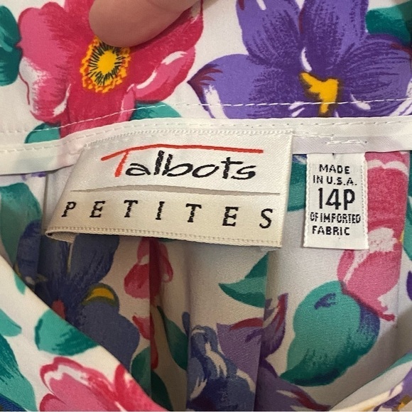Talbots 80’s Vintage Floral Skirt Sz Large or 12 - Picture 2 of 8
